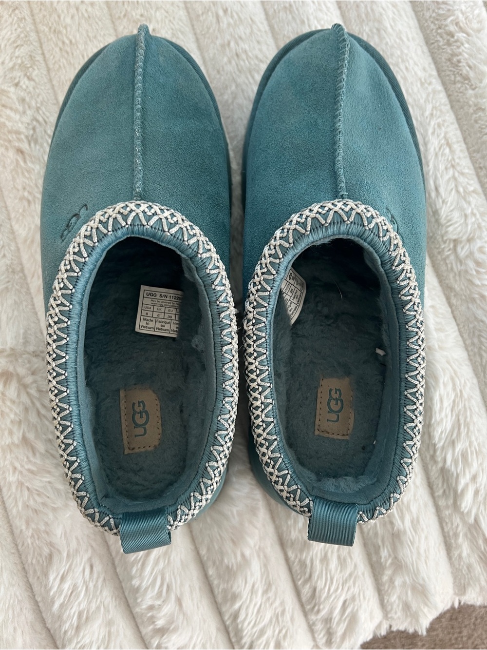 UGG Teal Shearling-Lined Slip-In Shoe